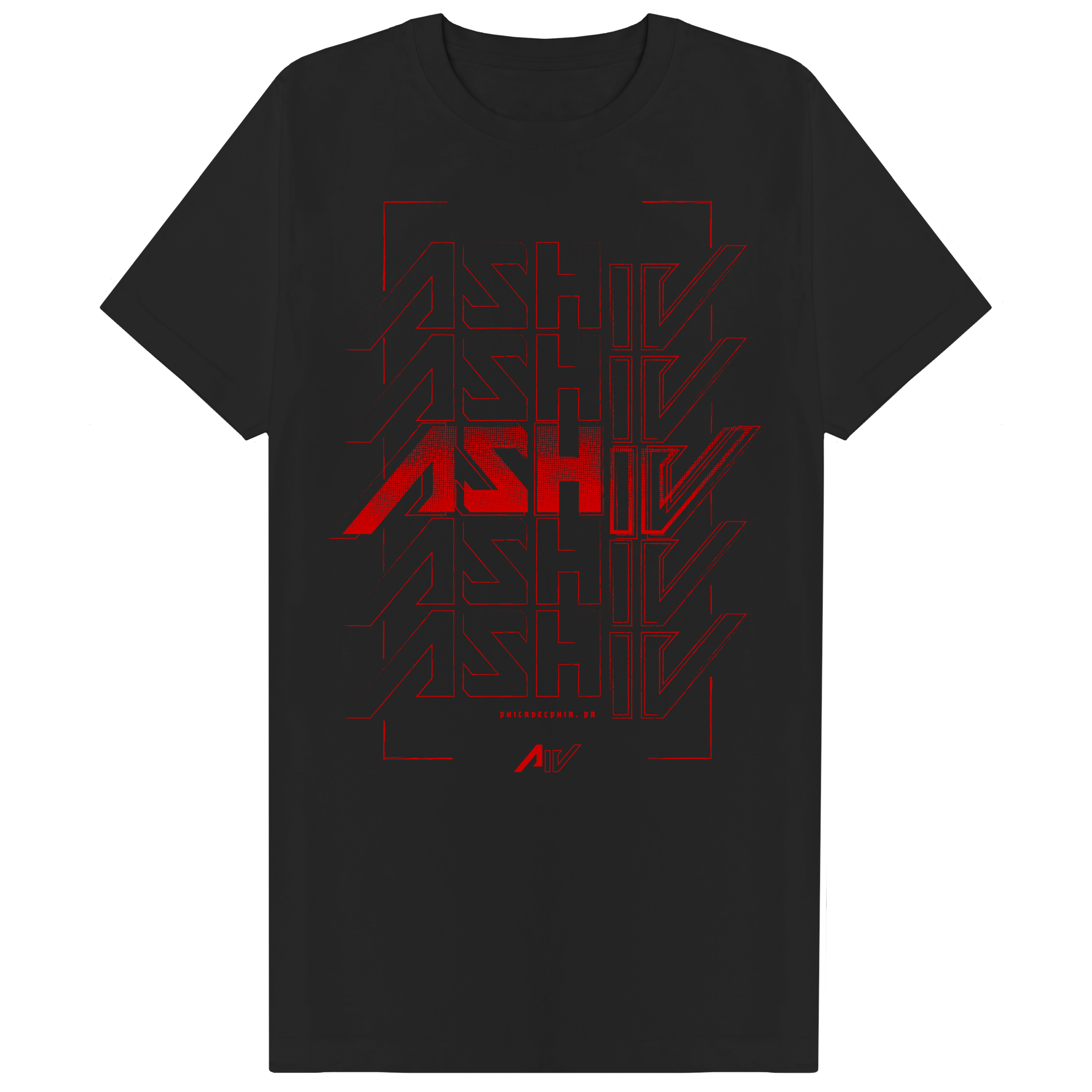 Stacked Statement T-Shirt - Red