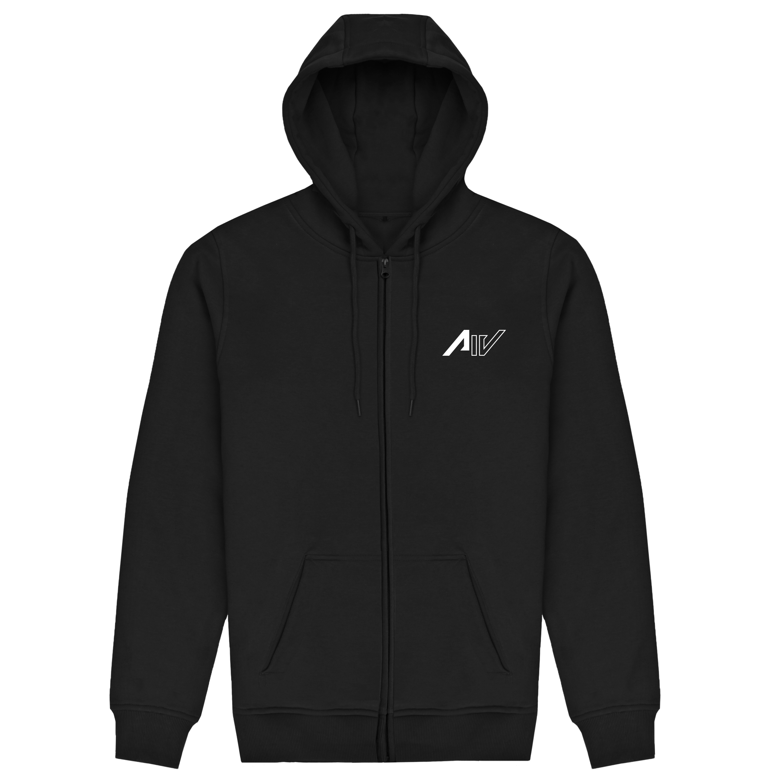 Stacked Statement Zip Hoodie